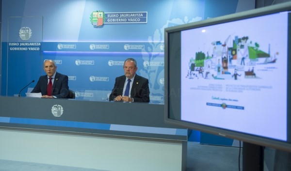 El Proyecto de Presupuestos Generales de Euskadi 2019 asciende a 11.784 millones de euros