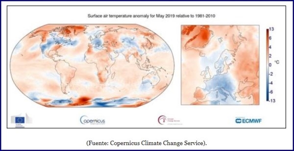 Los últimos siete veranos marcan la senda del calentamiento global