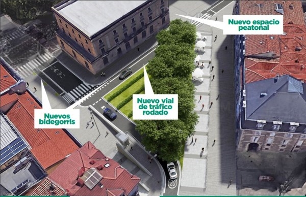 En la mañana de este lunes han comenzado las obras de reforma del entorno del Memorial de Víctimas del Terrorismo