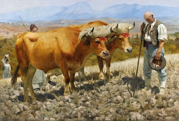 El “Rezo del ángelus en el campo” se puede volver a ver en el Museo de Bellas Artes