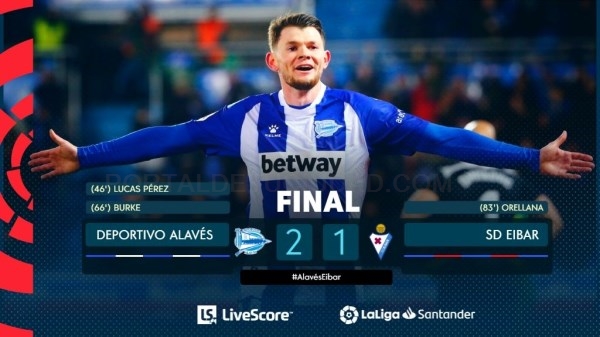 Tres puntos de oro suma el Glorioso en el derbi en Mendizorrotza ante el Eibar