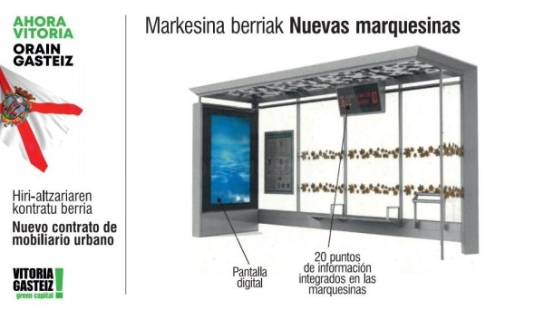 Comienza la puesta a punto de las marquesinas y el mobiliario urbano de la ciudad