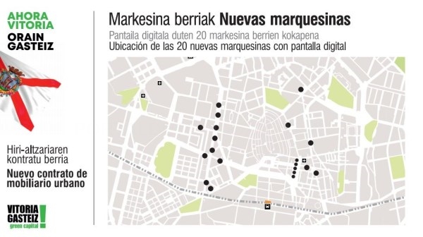Comienza la puesta a punto de las marquesinas y el mobiliario urbano de la ciudad