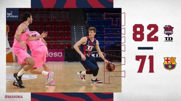 Baskonia vence a un Barcelona invicto hasta hoy