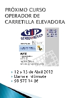 Curso Operador de Carretilla Elevadora