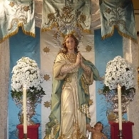 Programa de actos en honor a la Inmaculada Concepción de María en la parroquia de San Juan Bautista del barrio del Raval
