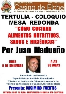 Tertulia-Coloquio-Mesa redonda "Cómo cocinar alimentos nutritivos, sanos e higiénicos"