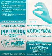Invitación chequeo auditivo - Ortopedia Alonso