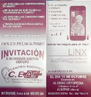 Invitación a CHEQUEO AUDITIVO en Ortopedia Alonso