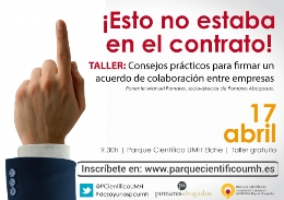 Taller: Consejos para firmar acuerdos mercantiles y de colaboración entre empresas