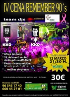 IV Cena Remember 90's en Restaurante Martino