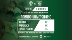 Elche-Leganés, declarado PartidoUniversitario