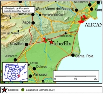 Elche es el epicentro de un terremoto de 2.4 grados