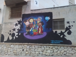 El grafiti por los derechos humanos ya luce en la Rambla de Crevillent