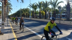 Movilidad presenta el nuevo carril bici de la Avenida del Ferrocarril integrado en la circulación