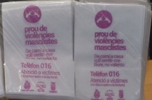 Servilletas para concienciar sobre la violencia de género en bares y restaurantes de crevillent