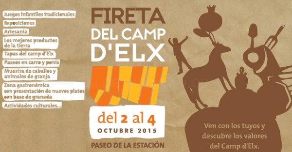 Gastronomía, artesanía, música y actividades infantiles en la Fireta del Camp d'Elx