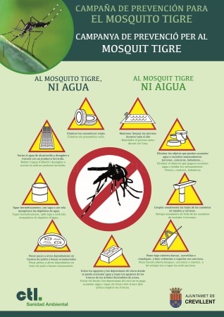 El Ayuntamiento de Crevillent realiza una campaña de prevención y control del mosquito tigre