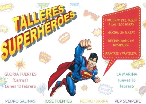 Talleres de Superhéroes en las bibliotecas infantiles
