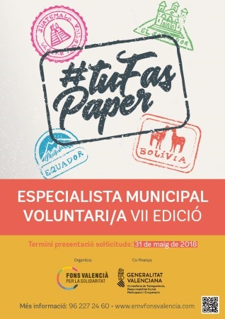 Convocada la séptima edición del Programa de Especialistas Municipales Voluntarios