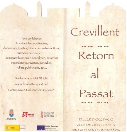 Los alumnos y profesoras del taller de Dinamización comunitaria están organizando una actividad para recordar el pasado de Crevillent