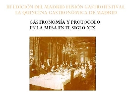 Gastronomía y protocolo en la mesa del siglo XIX.
