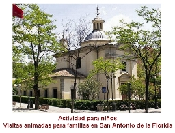 Actividad para niños. Visitas animadas para familias
