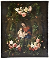 Pieza del mes: Virgen con el niño": copiando a Danie Seghers.