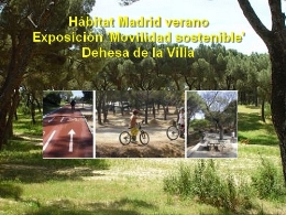 Hábitat Madrid verano. Exposición 'Movilidad sostenible'.