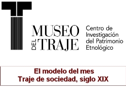 El modelo del mes. Traje de sociedad, siglo XIX