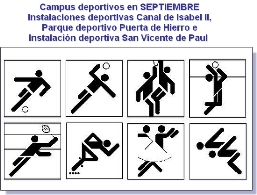 Campus deportivos en septiembre
