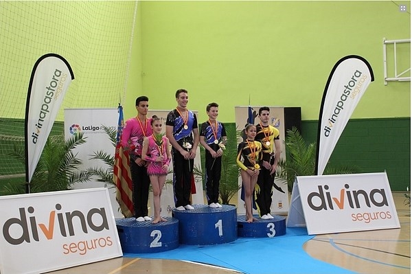 Rafael Planells y Javier Martínez, campeones de España de gimnasia acrobática