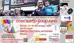 Concierto Solidario a beneficio de los corredores humanitarios que mantiene la Comunidad de San Egidio.