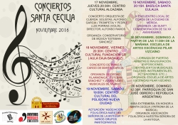 Conciertos y actividades culturales ( patrona de la música, Santa Cecilia)