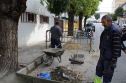 Han comenzado los trabajos preparatorios para pintar la fachada del Conservatorio Municipal