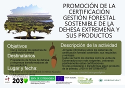 Mérida acoge hoy una jornada sobre la certificación de la gestión forestal sostenible de las dehesas