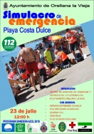 El 112 llevará a cabo hoy lunes un simulacro de accidente deportivo en el medio acuático en la playa Costa Dulce de Orellana La Vieja.