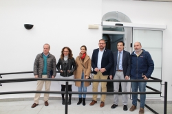 El presidente de APAMEX visita las obras realizadas en el Edificio Consistorial.
