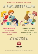 La biblioteca de la Zona Sur ofrece Cuentacuentos y Club de Lectura