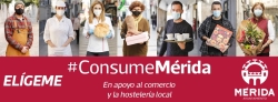‘Elígeme, Consume Mérida’ es el lema de la potente campaña de publicidad que promueve el ayuntamiento en beneficio del comercio y la hostelería local