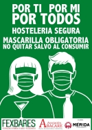 El Ayuntamiento de Mérida colabora con una campaña informativa que se llevará a cabo por los bares y restaurantes de la capital extremeña.