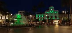 La fachada del Ayuntamiento, la fuente de la Plaza de España y varios monumentos se iluminan el lunes en color verde por el Día Internacional de la EL