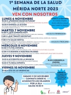 La zona de salud ‘Mérida Norte’ celebra la ‘Primera Semana de la Salud’ en colaboración con el ayuntamiento para concienciar y sensibilizar