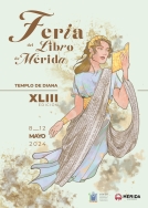 Un cartel de la alumna de la Escuela de Arte y Superior Diseño de Mérida, Carmen Femia, anunciará la Feria del Libro que se inicia el 8 de mayo