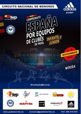 Mérida acoge el Campeonato de España de pádel por equipos de clubes, infantil y junior