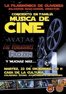 La Filarmónica de Olivenza ofrece un concierto de bandas sonoras