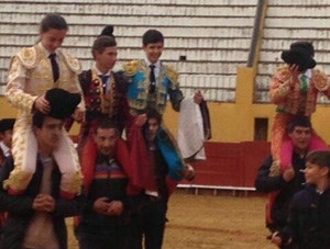 Éxito de los alumnos de la Escuela de Tauromaquia de la Diputación en la clase práctica celebrada en Jerez de los Caballeros