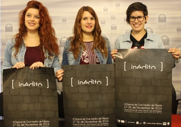 Tres alumnas de la Escuela de Arte son las autoras del cartel del XI Festival de Cine Inédito
