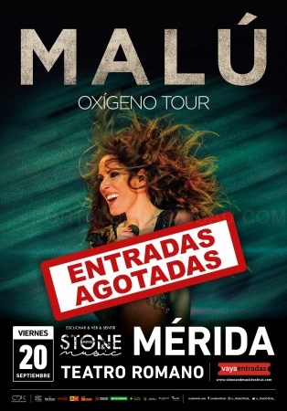 Malú agota en Mérida y ya es el segundo concierto del 'Stone 2019' con lleno absoluto.