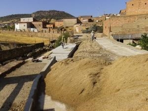 Se reconstruye el colector general dañado por el temporal en Peñalsordo
